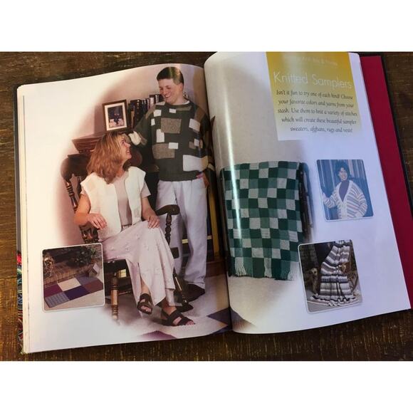 Knitting with Bits and Pieces Hardcover Pattern Book- Scrapghan Left over Yarn - Picture 6 of 6